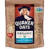 Quaker Quick 1-Minute Oats, USDA Organic, Non GMO Project Verified, 24oz Resealable Bags (Pack of 4)
