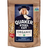 Quaker Steel Cut Oats, USDA Organic, Non GMO Project Verified, 20oz Resealable Bags (Pack of 4)