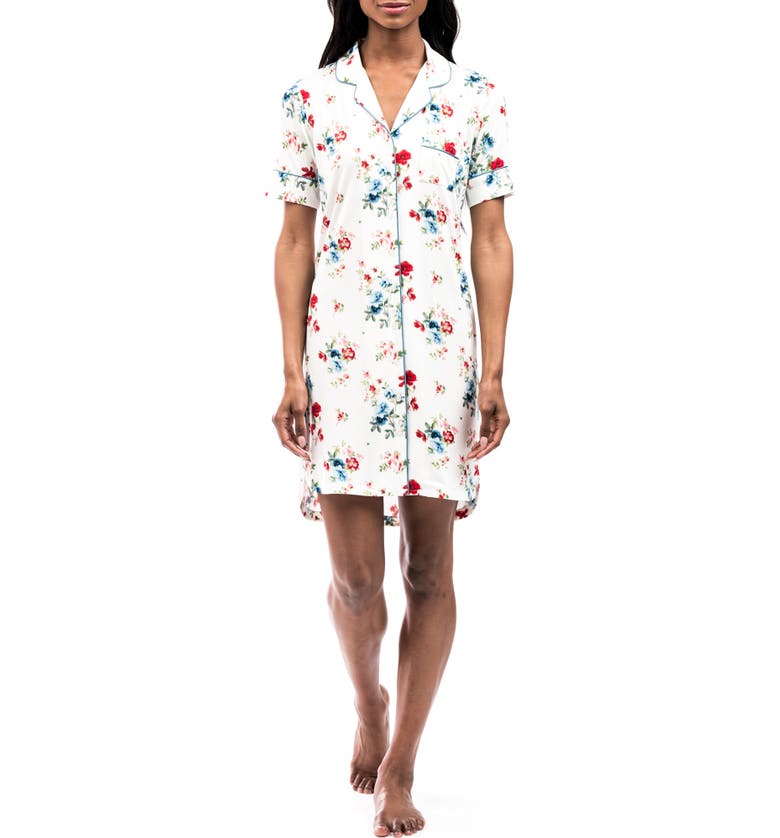  Rachel Parcell Short Sleeve Nightshirt_IVORY BOUQUET