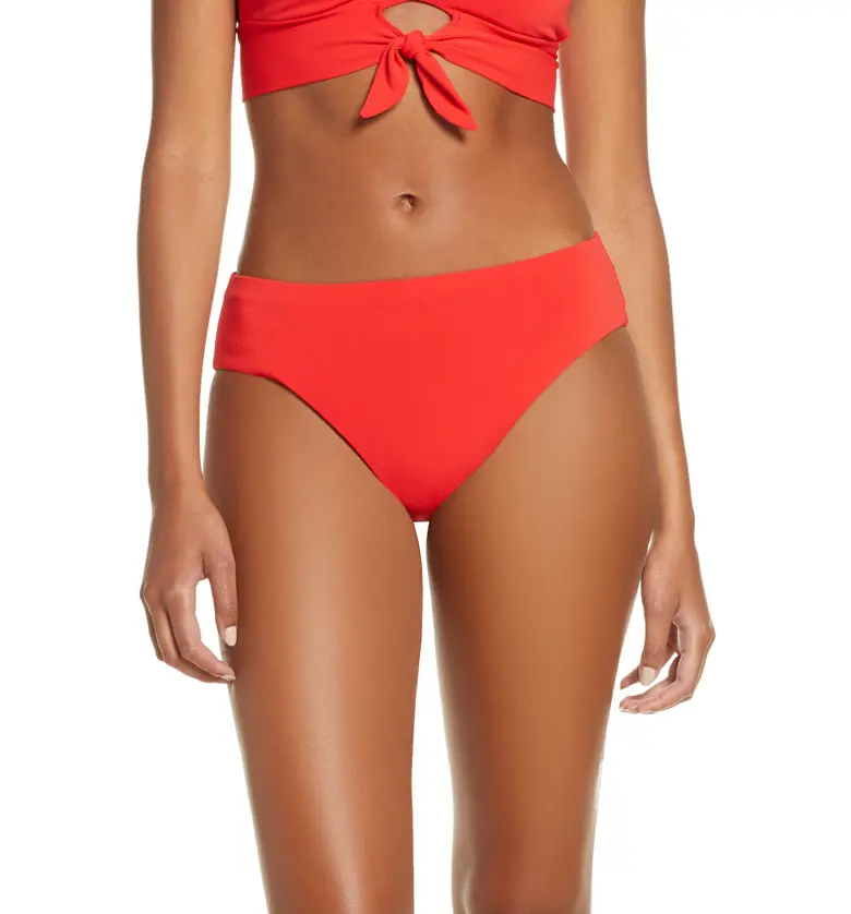 Robin Piccone Ava High Waist Bikini Bottoms_FIERY RED