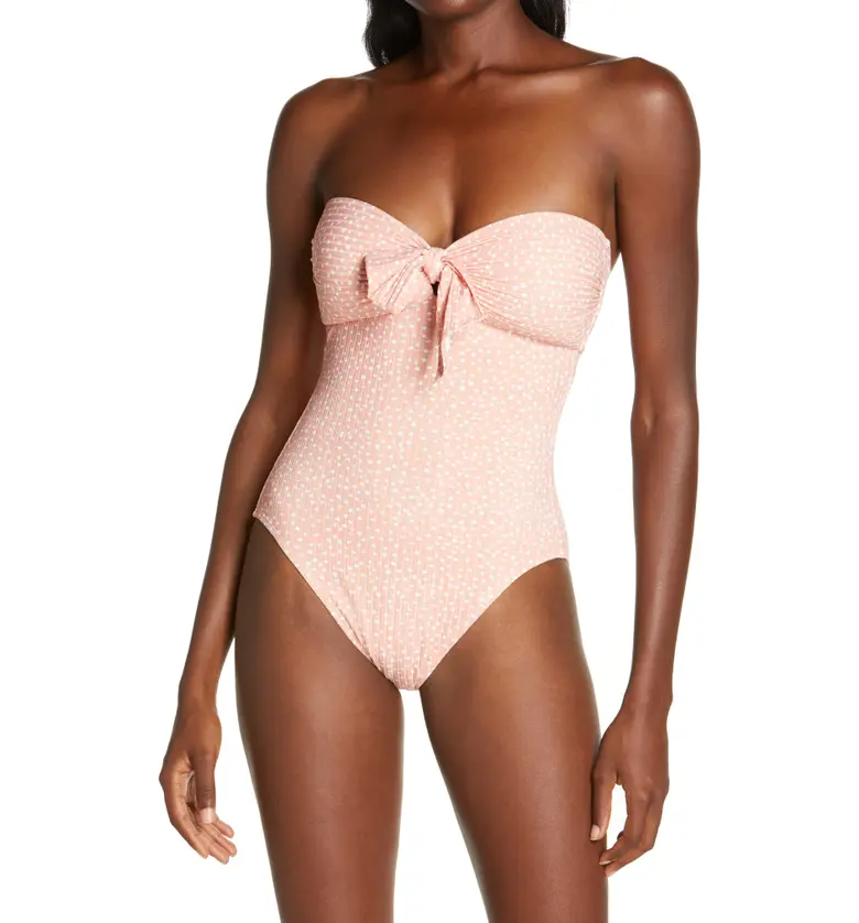Robin Piccone Ally Bandeau One-Piece Swimsuit_BLUSH