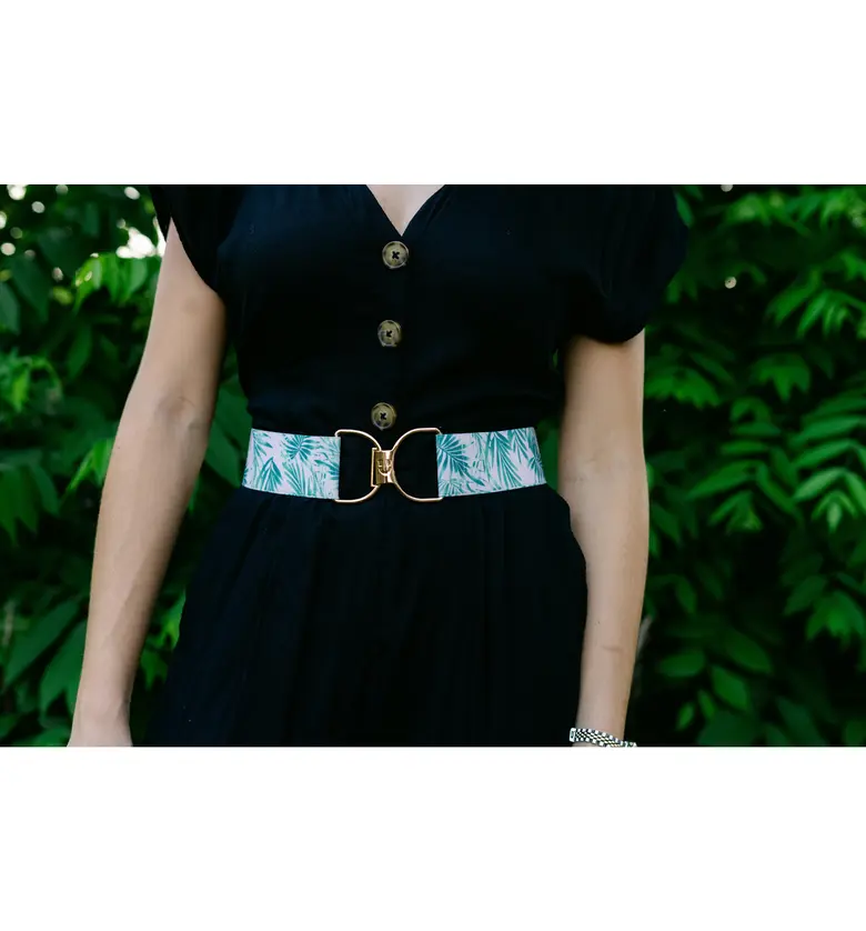  RUESPARI Palms Oversize Clasp Stretch Belt_PALMS