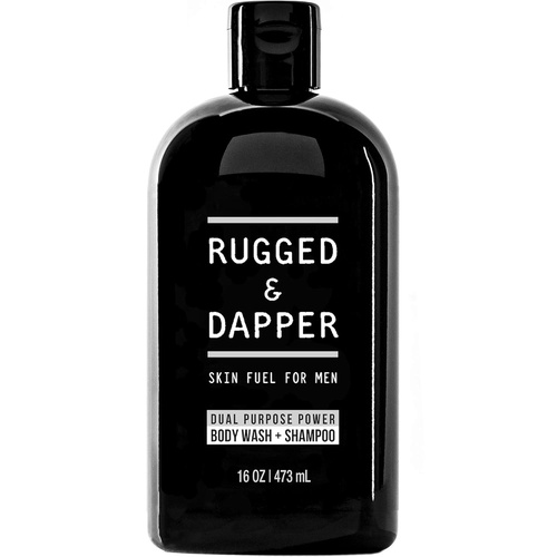  RUGGED & DAPPER Dual Purpose Power Body Wash & Shampoo for Men | Fresh Non-Toxic Scent for an All-Over Clean - 16 Oz
