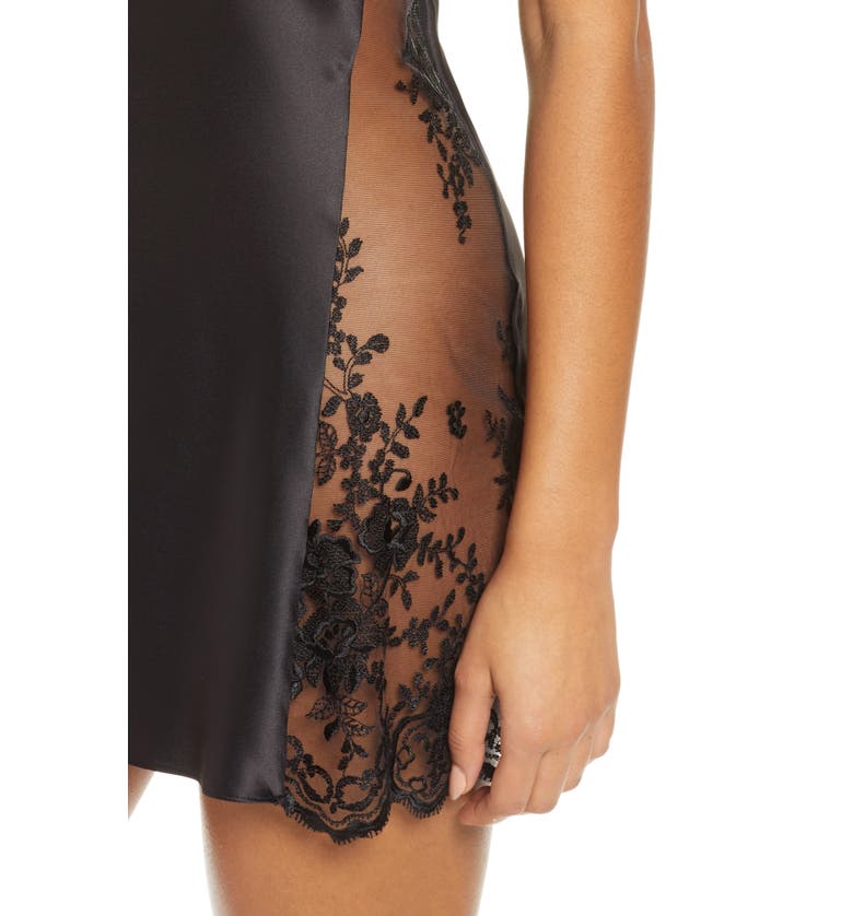  Rya Collection Darling Lace Trim Chemise_BLACK