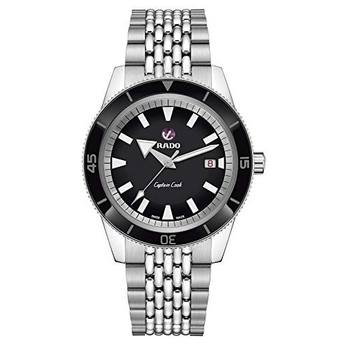 Rado Mens 42 mm Automatic Watch with Stainless Steel Strap, Silver-Tone, 20 (Model: R32505153)