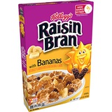 Kelloggs Raisin Bran, Breakfast Cereal, Original with Bananas, Good Source of Fiber, 15.9oz Box(Pack of 10)
