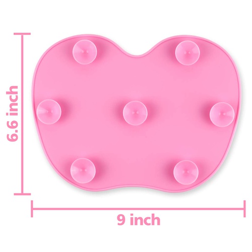  Ranphykx Silicon Makeup Brush Cleaning Mat Makeup Brush Cleaner Pad Cosmetic Brush Cleaning Mat Portable Washing Tool Scrubber with Suction Cup