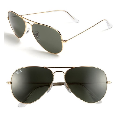 레이벤 Ray-Ban Standard Original 58mm Aviator Sunglasses_GOLD