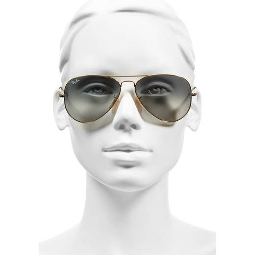 레이벤 Ray-Ban Standard Original 58mm Aviator Sunglasses_GOLD/ GREY