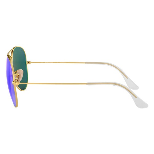 레이벤 Ray-Ban Standard Icons 58mm Mirrored Polarized Aviator Sunglasses_GOLD/ BLUE MIRROR