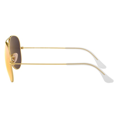 레이벤 Ray-Ban Standard Icons 58mm Mirrored Polarized Aviator Sunglasses_GOLD/ PINK MIRROR