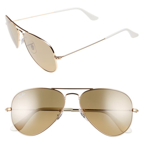 레이벤 Ray-Ban Small Original 55mm Aviator Sunglasses_ARISTA