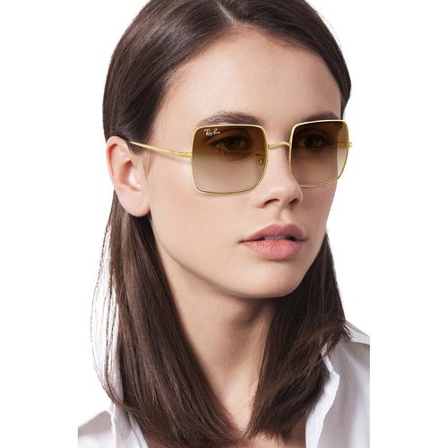 레이벤 Ray-Ban 54mm Square Sunglasses_GOLD / BROWN GRADIENT