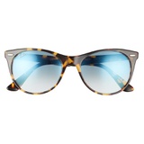 Ray-Ban Phantos 55mm Round Sunglasses_YELLOW HAVANA/ CLEAR BLUE