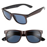Ray-Ban Justin 51mm Flat Top Sunglasses_BROWN/ DARK BLUE SOLID