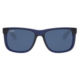 Ray-Ban Justin 51mm Flat Top Sunglasses_RUBBER TRANSPARENT BLU/DRK BLU