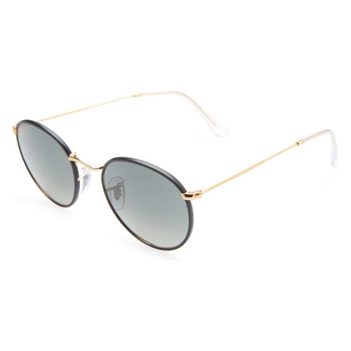 레이벤 Ray-Ban Crystal Phantos 50mm Gradient Round Sunglasses_BLACK/ GOLD/ GREY Gradient
