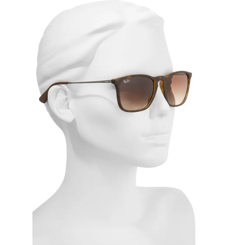 레이벤 Ray-Ban Youngster 54mm Square Keyhole Sunglasses_BROWN