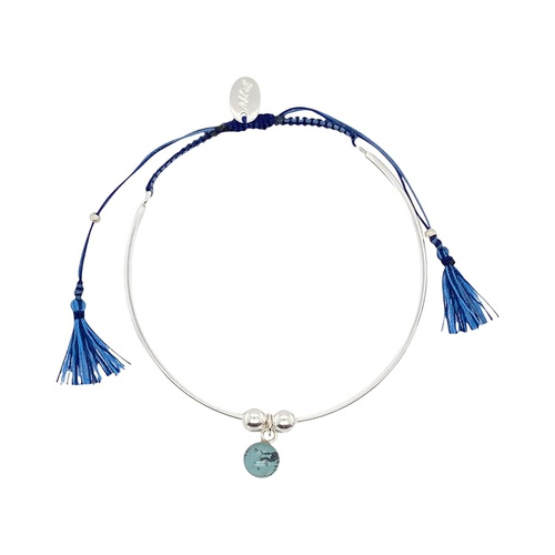  Rebel Nell Bianca Charm Bracelet with Cord and Tassel