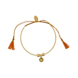 Rebel Nell Bianca Charm Bracelet with Cord and Tassel
