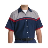 Red Kap Mens Industrial Work Shirt, Regular Fit, Short Sleeve