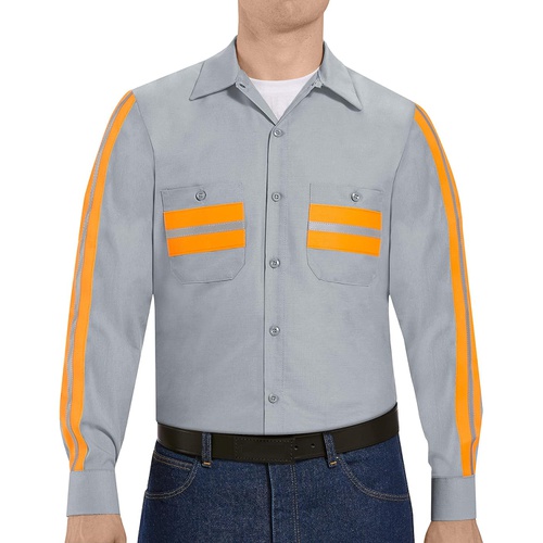  Red Kap Mens Industrial 2 Piece Lined Collar Work Shirt