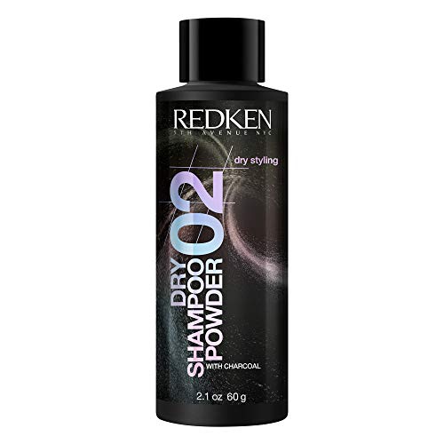  Redken Dry Shampoo Powder 02 | For Oily Hair | Absorbs Oil & Adds Lightweight Volume | With Charcoal | 2.1 Oz