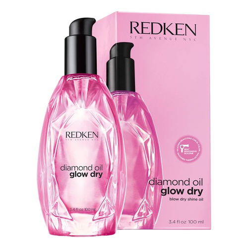  Redken Diamond Oil Glow Dry | For All Hair Types | Style Enhancing Oil Adds Shine & Protects From Heat Damage