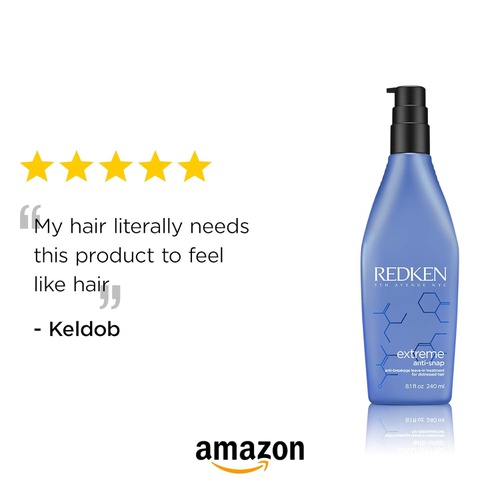  Redken Extreme Anti-Snap Anti-Breakage Leave-In Treatment | for Distressed Hair | Fortifies Hair & Helps Reduce Breakage | Infused with Proteins