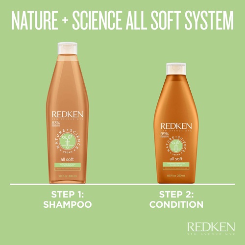  Redken Nature + Science All Soft Conditioner | For Dry Hair | Increases Manageability & Adds Shine | With Birch Sap | Vegan