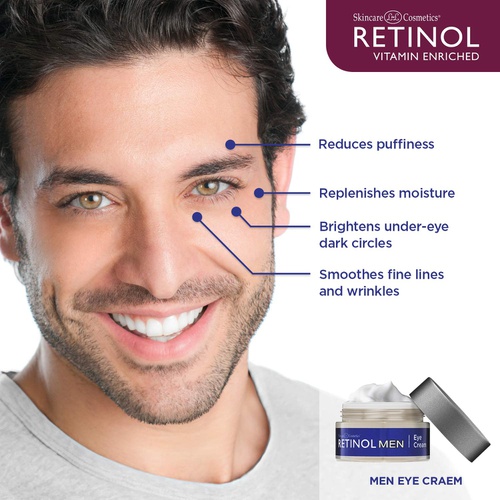  Retinol Men’s Eye Cream  The Original Retinol Eye Treatment For Men  Targets Under-Eye Area to Reduce Puffiness & Dark Circles, Boost Hydration & Drastically Minimize the Visible