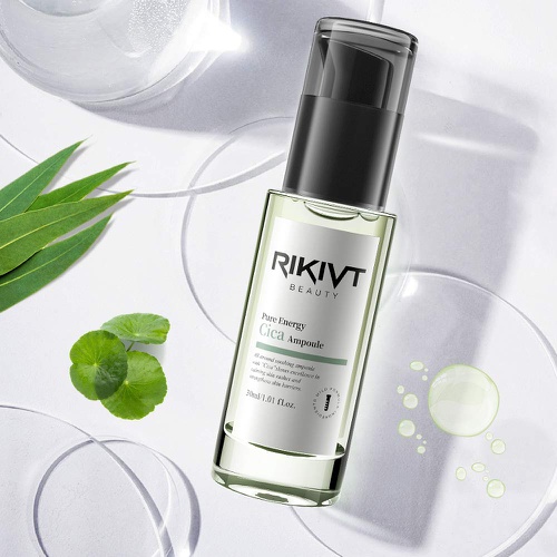  Rikivt Face Serum, PLAIN Cicaful Ampoule with Natural Ingredients, Soothe Sensitive and Irritated Skin 1.01 fl oz