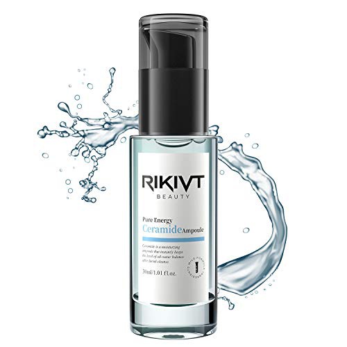  Rikivt Face Serum, Ceramide Ampoule, Highly Concentrated Ultimate Hydrating Facial Serum for Dry and Rough Skin, Moisture-Locking, Reduced Wrinkles 1.01 fl oz