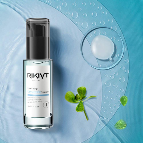  Rikivt Face Serum, Ceramide Ampoule, Highly Concentrated Ultimate Hydrating Facial Serum for Dry and Rough Skin, Moisture-Locking, Reduced Wrinkles 1.01 fl oz