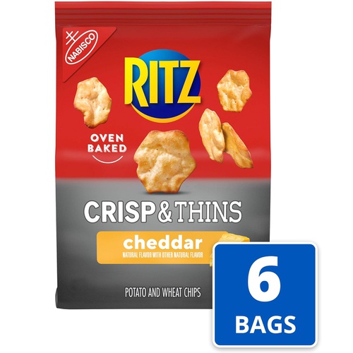  RITZ Crisp and Thins Cheddar Chips, 6 - 7.1 oz Bags