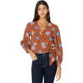 Rock and Roll Cowgirl Long Sleeve Wrap Shirt B4-1502