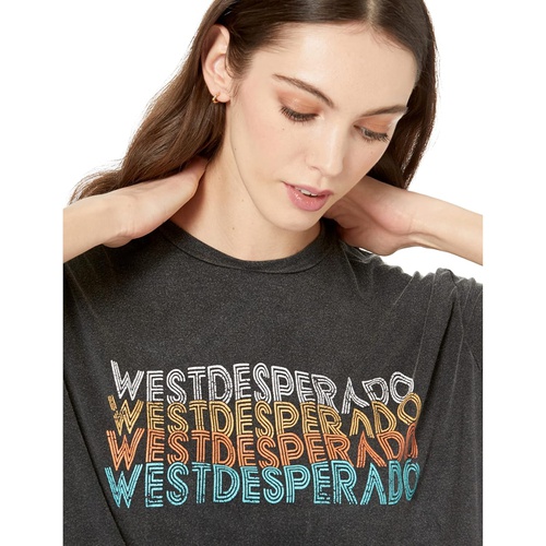  Rock and Roll Cowgirl Boxy Style Tee with West Desperado Graphic 49T3067