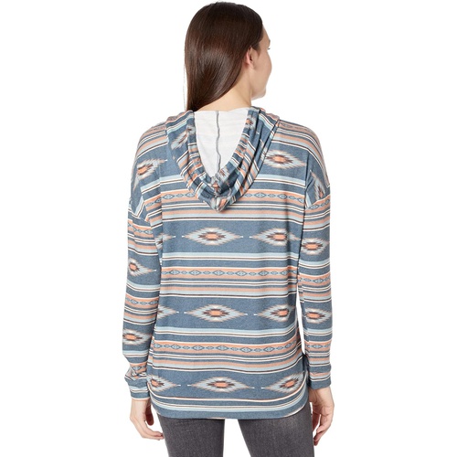  Rock and Roll Cowgirl Heathered Aztec Print Hoodie 48H2351