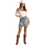 Rock and Roll Cowgirl All Over Star Print Skirt RRWD69RZTG