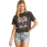 Rock and Roll Cowgirl Boxy Tee with Eagle Graphic RRWT21RZNW