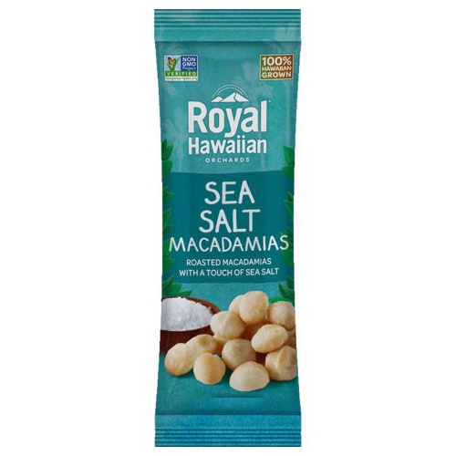  Royal Hawaiian Orchards Royal Hawaiian Macadamia Nuts Roasted Salted--Snack Pack (Sea Salt)-12 1-oz Packages-Low Carb, Keto Friendly Snack, and Great for Paleo Diet