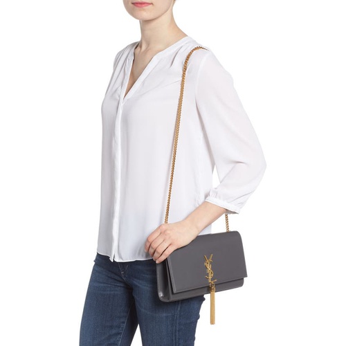이브 생로랑 Saint Laurent Medium Kate Leather Shoulder Bag_NERO