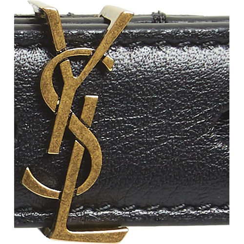 이브 생로랑 Saint Laurent YSL Cintura Leather Belt_NOIR/ GOLD
