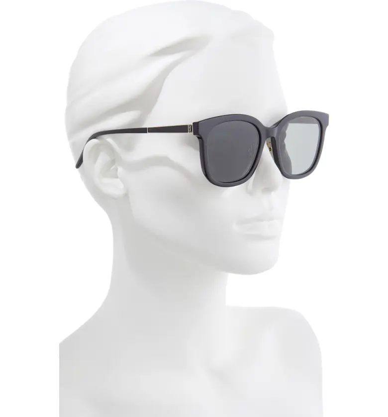 이브 생로랑 Saint Laurent 54mm Sunglasses_BLACK/ GREY