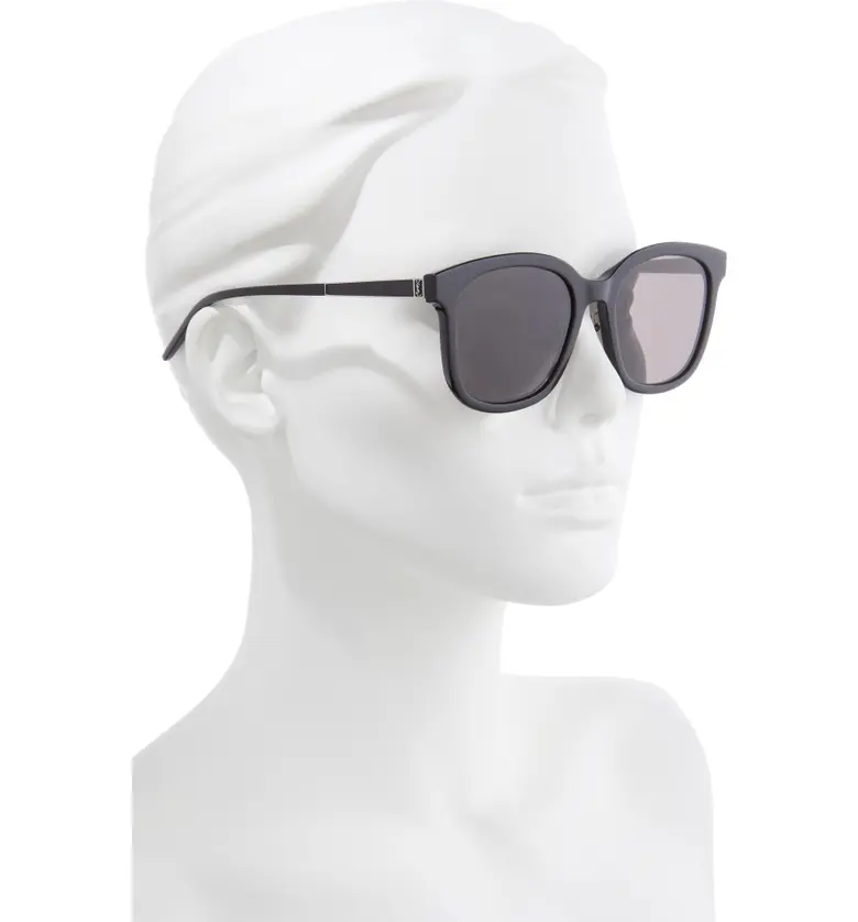 이브 생로랑 Saint Laurent 54mm Sunglasses_BLACK/ BLACK