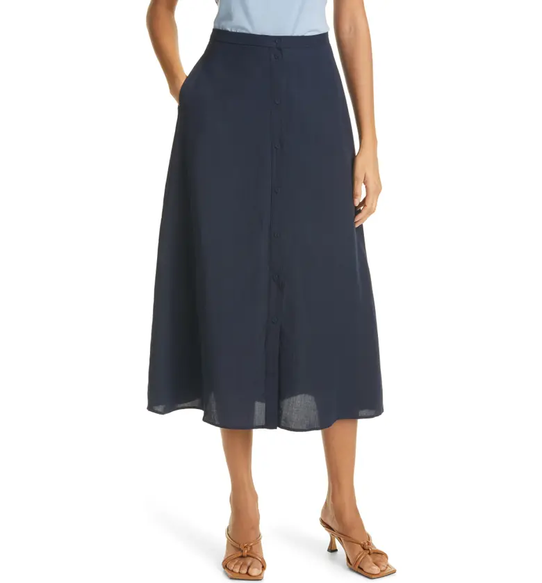  SAMSØE SAMSØE Samsoee Samsoee Mejse Midi Skirt_SKY CAPTAIN