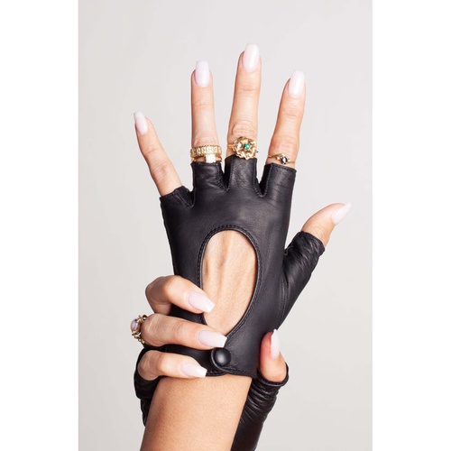  Seymoure Fingerless Leather Gloves_BLACK