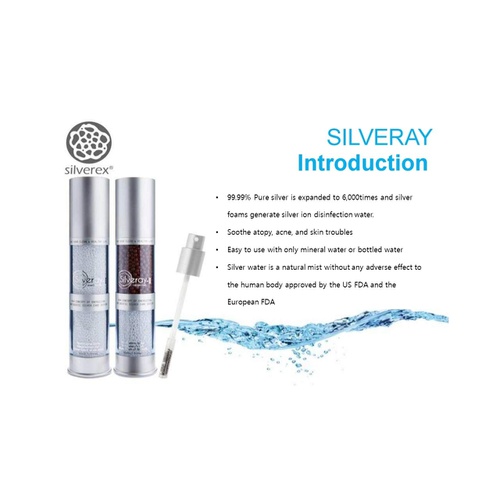  Silverex Silveray-II Skincare Mist Spray with 99.99 Percent Pure Silver Foam and Ceramic Balls/Moisturizing Effect/Colloidal Silver Water
