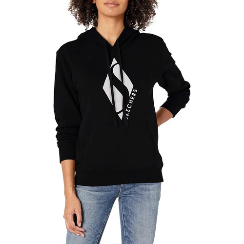 스케쳐스 SKECHERS Womens Diamond Logo Pullover Hoodie Sweatshirt