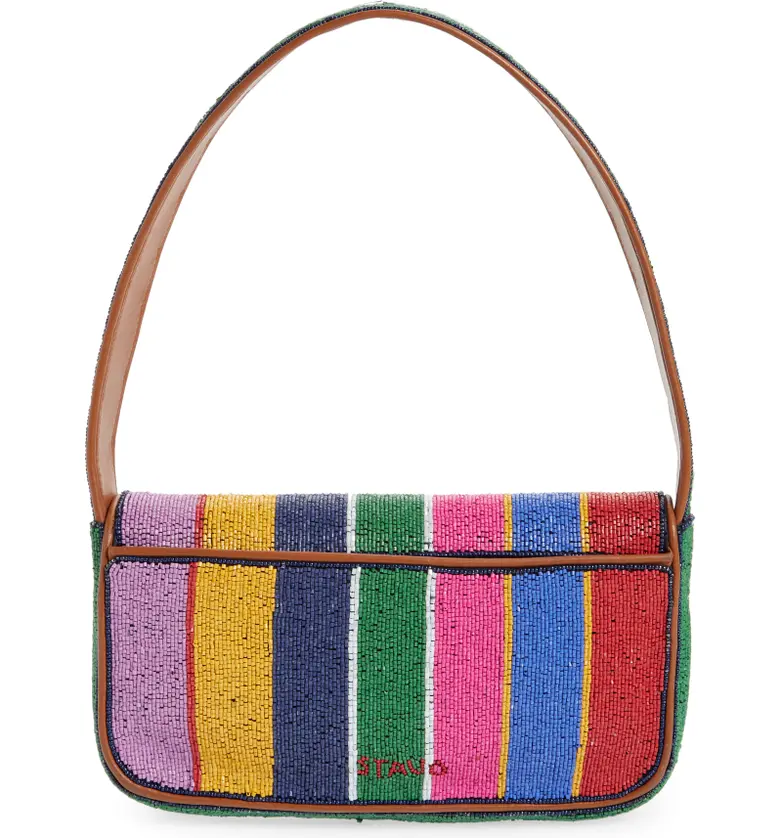  STAUD Tommy Beaded Shoulder Bag_MULTI STRIPE